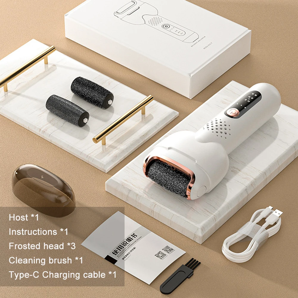 USB Rechargeable Big Battery Capacity Callus Removal Electronic Foot File Pedicure Tools