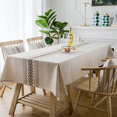 2024 China Factory Hot Sale Home Restaurant Use Decoration Luxury PVC Linen Lace Tablecloth