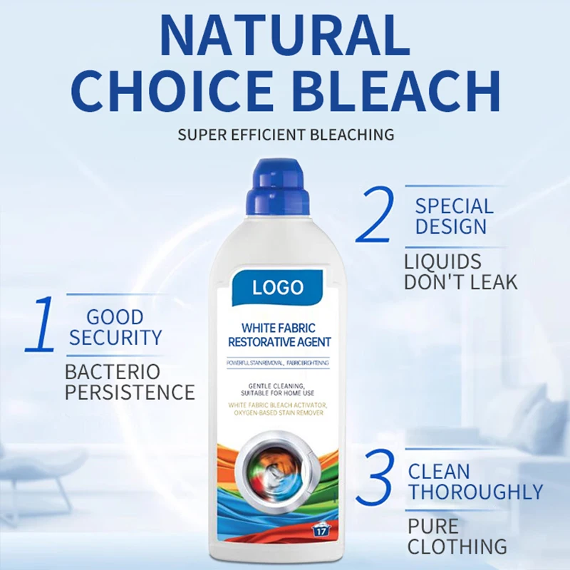 Own brand bleach White clothing whitening reduction bleach strong stain removal yellow clothing special cleaning agent