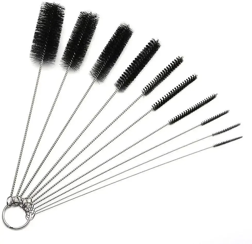 Wholesale cheapest in bulk shisha accessories hookah cleaning brush Wire nylon stainless steel straw brush