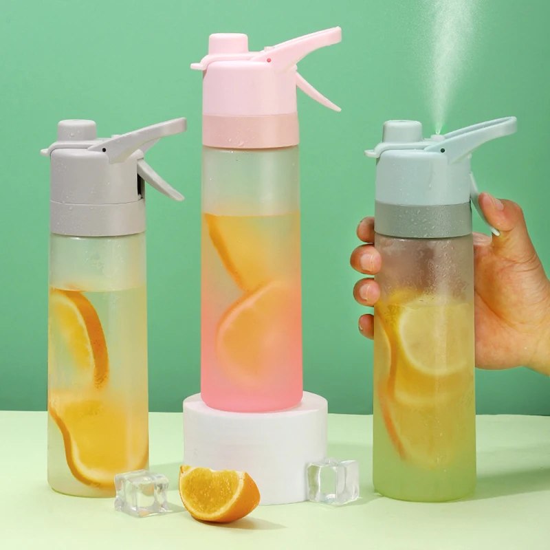 Spray Plastic Space Bottle Creative Student Water Cup Modern Simple Outdoor Sport Water Bottle