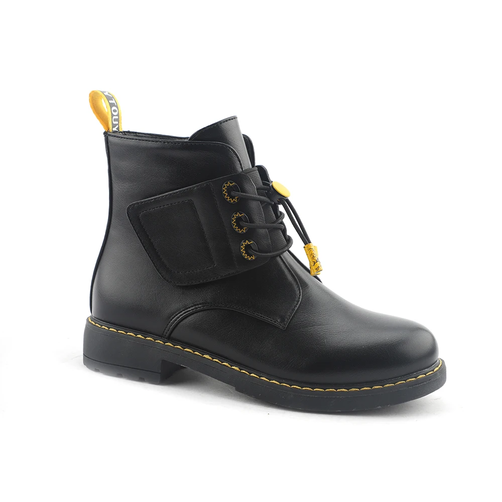 Custom logo casual kid winter zipper black big girl fancy boots