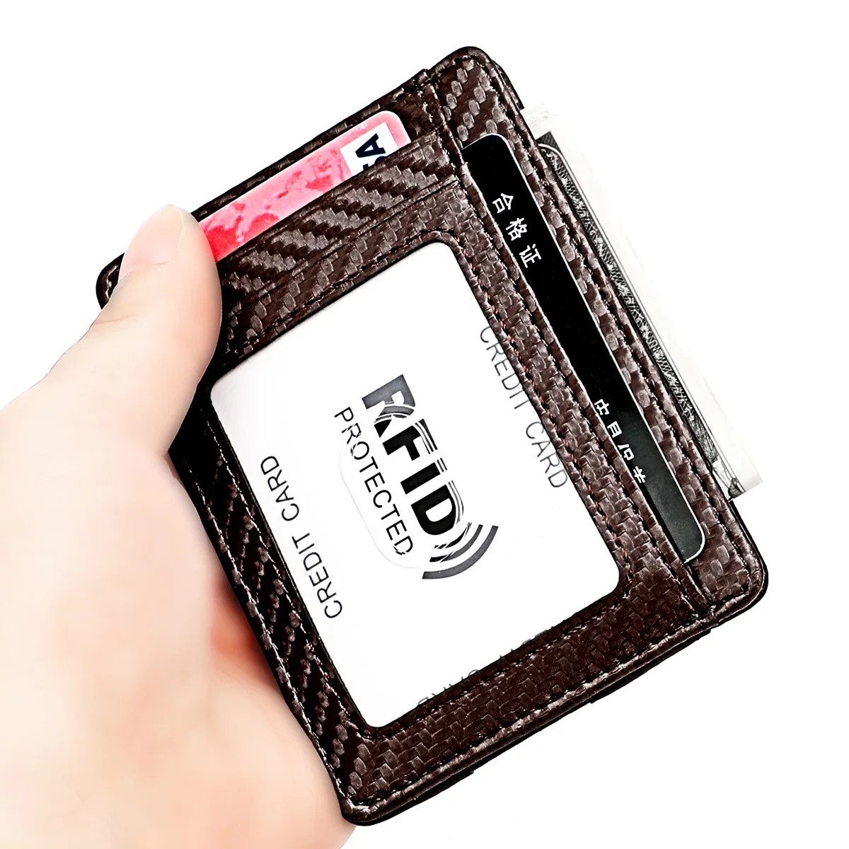 minimalist wallets slim men wallet card carbon fiber wallet wholesale