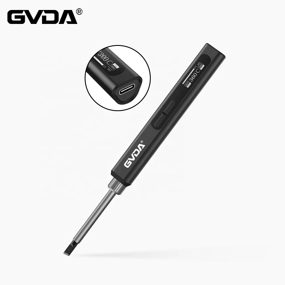 GVDA 65W Adjustable Temperature Smart Portable Soldering Iron kits with CE FCC ROHS Certificate