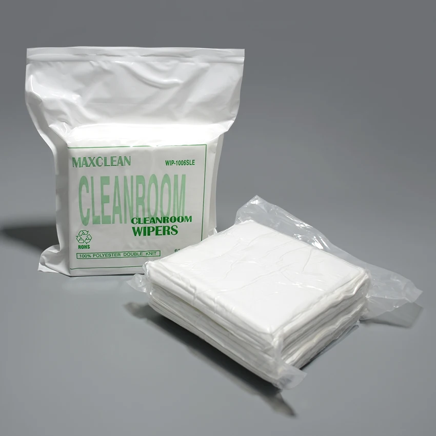 Multiple Uses Dust-Free Cloth 150pcs Industrial 100% Polyester Cleanroom Cleaning Wipers