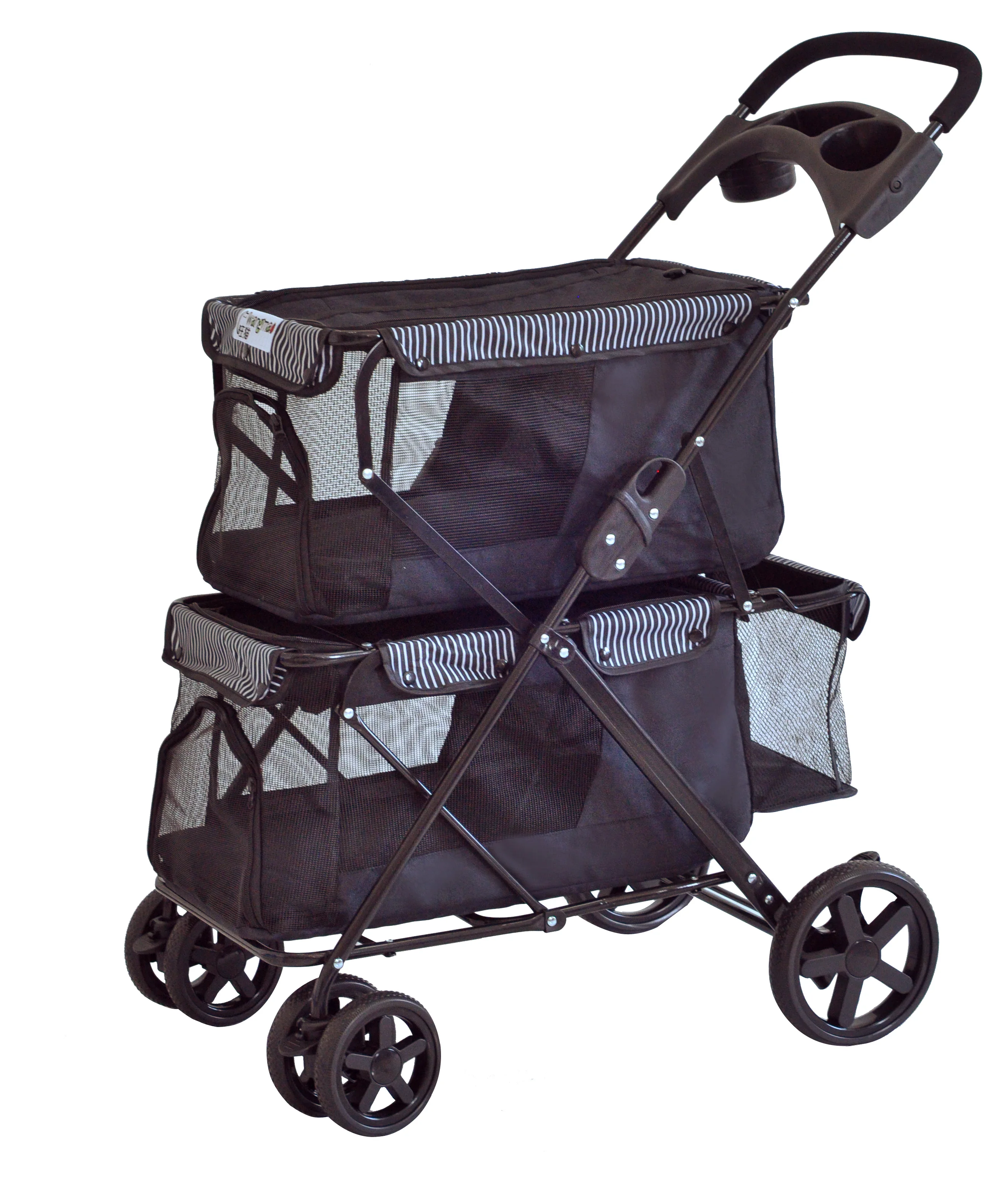 Подгонянный цвет Двухместный класса люкс тележка дорожная сумка для собак и котов коляска для один или несколько собак