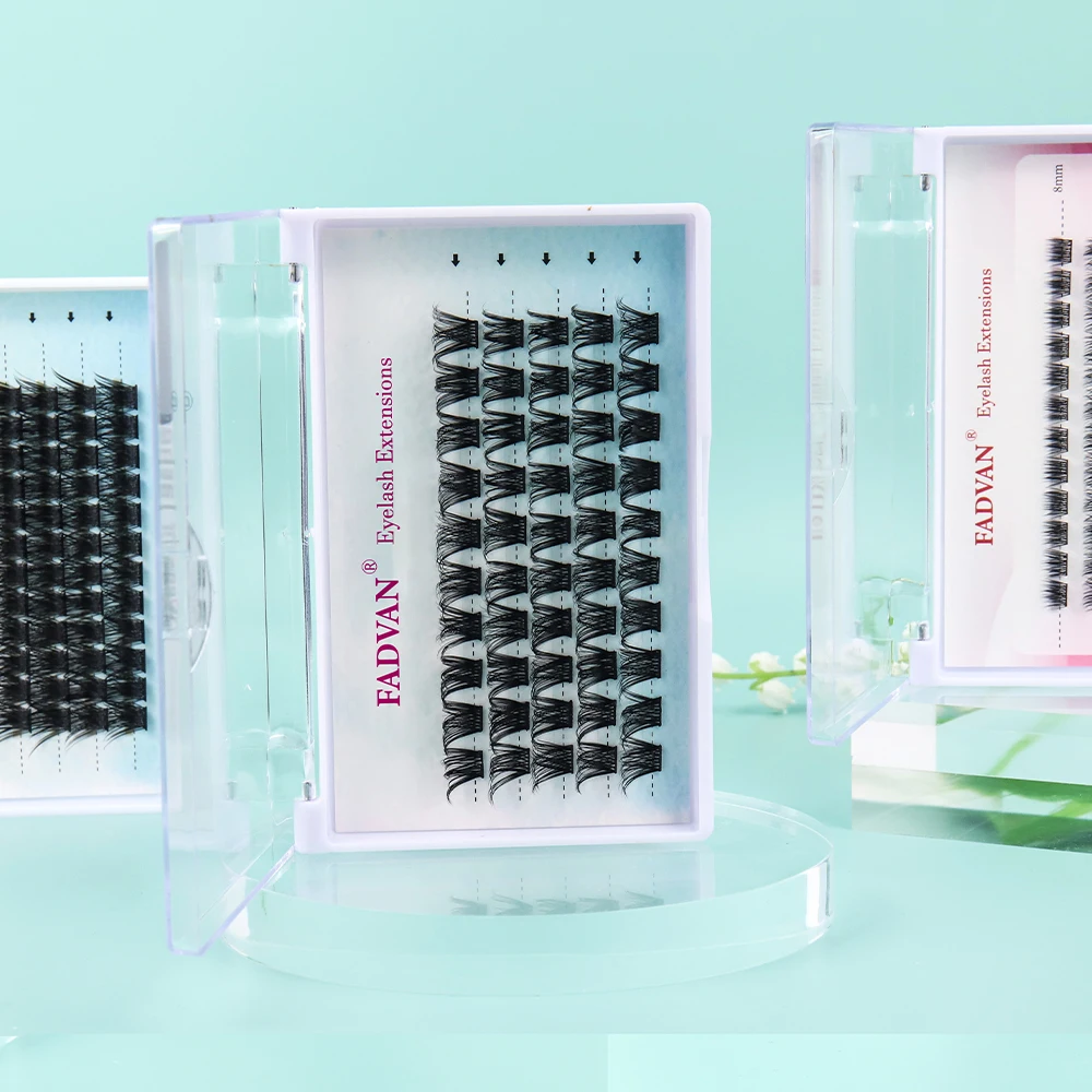Hot Sales Russian Volume Cluster Lashes Handmade Natural Segmented Eyelash Self Grafting Diy Eyelash Extension