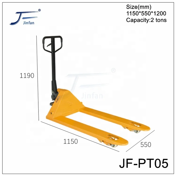 High quality 2 tons Warehouse Transport Pressure Relief hand pallet truck hydraulic hand pallet truck cart trolley