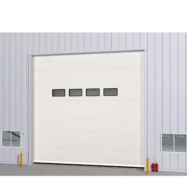 HZSY Industrial Automatic Overhead Steel Thermal Insulated Vertical Lifting Sectional Door for Warehouse and Loading Dock