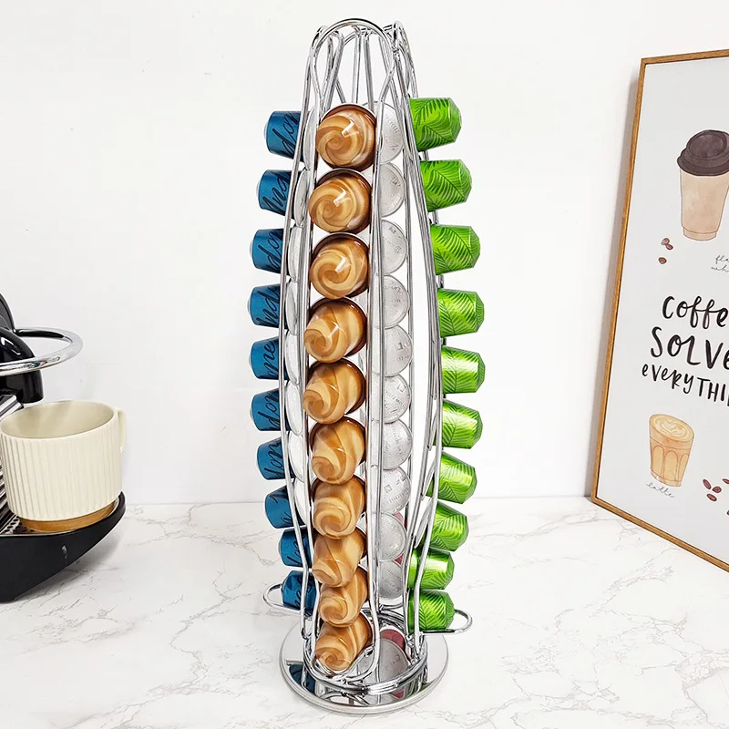 Hot Selling Coffee Capsule Storage Rack Display Rack 40 Nespresso Rotatable Capsule Rack