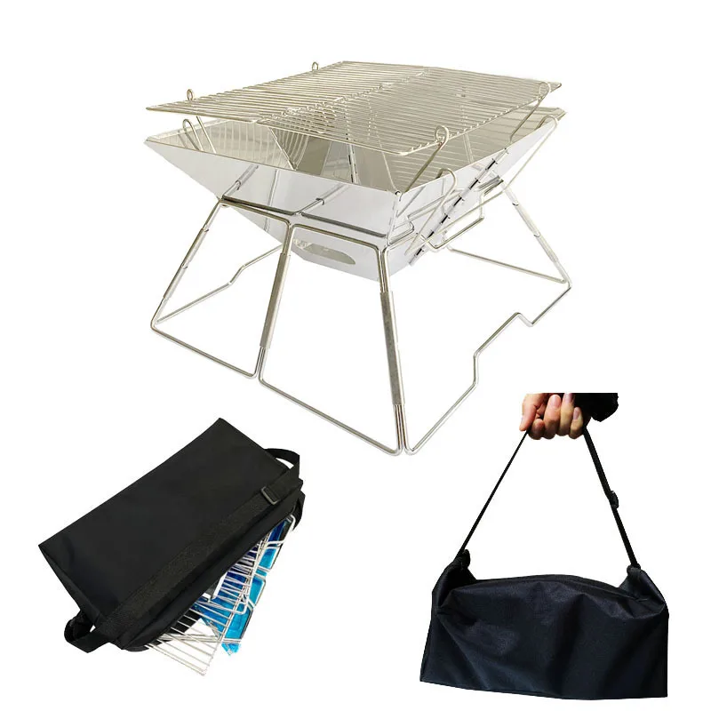 Hot-Product Bbq Grills Cast Iron Pan Stainless Steel With Folding Grill