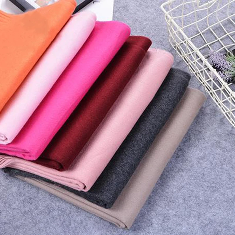 Winter Cashmere Scarf Luxury Scarves Lady Tassel Bandana Women Solid Shawl Wraps Foulard Tippet Pashmina Solid Color