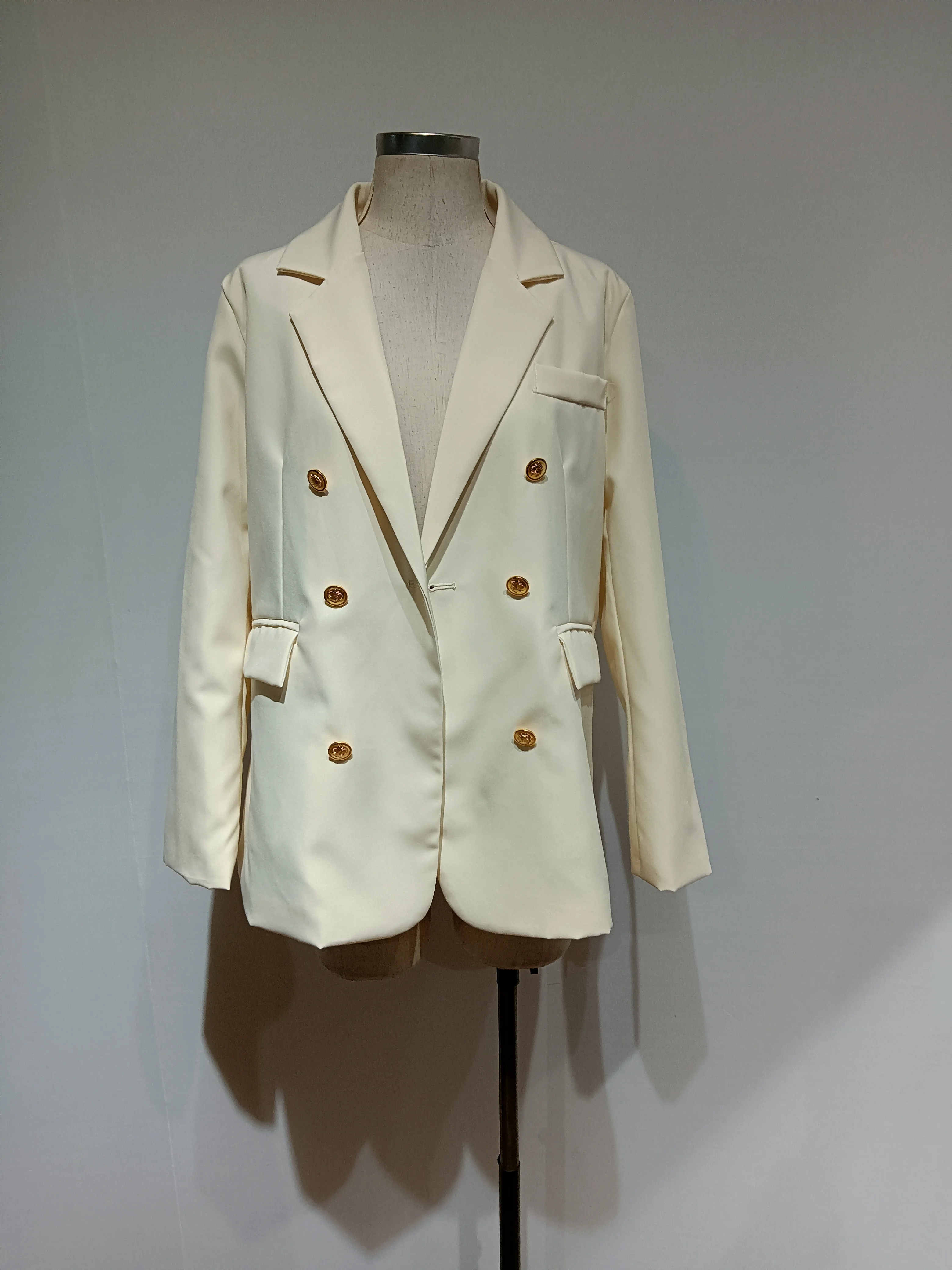 2023 Wholesale New Fashion Trendsetter Breasted Trim Suit Women Loose Casual Coat Female Button Office Suit Blazer