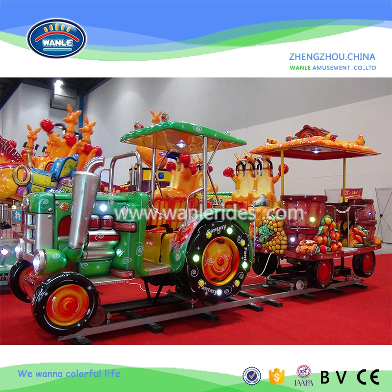 Outdoor Harvest Locomotive Entertainment rail Train Electronical Kidde Adult Amusement Park Rides