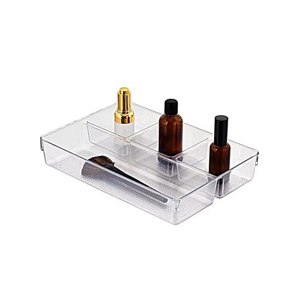 Removable Expandable storage box plastic Cutlery Tray Desk Kitchen Drawer Organizer for Utensils Holder