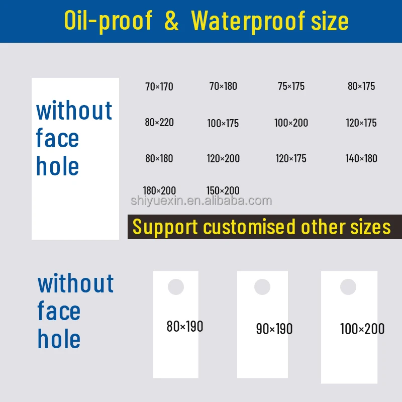 OEM Disposable Non Woven Sheets SPA Bed Cover Breathable Polypropylene Fabric Massage Table Sheets