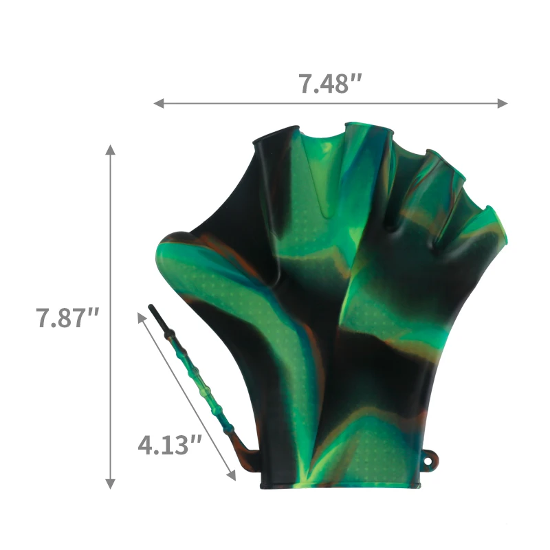 Waterproof Durable Color Silicone Diving Gloves Frog Palm Shape Outdoor Sports Swimming Gloves