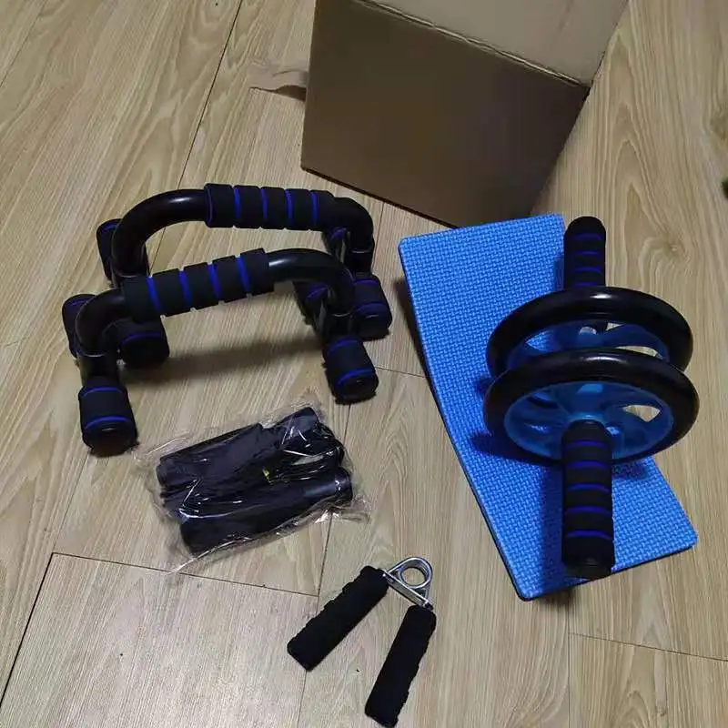 Home Use Multifunctional Indoor Sports Healthy Abdominal Wheel 7-piece Set Fitness Equipment