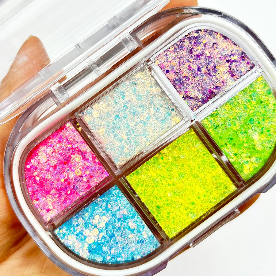 MLM Glitter Supplier Wholesale Best-Selling Private Label Eyeshadow Palette Highlighter Makeup Sparkle Gel