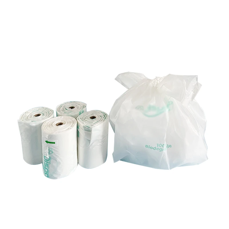 Customized eco friendley disposable scented natural clear pet dog mini trash bags compostable  biodegradable garbage bag