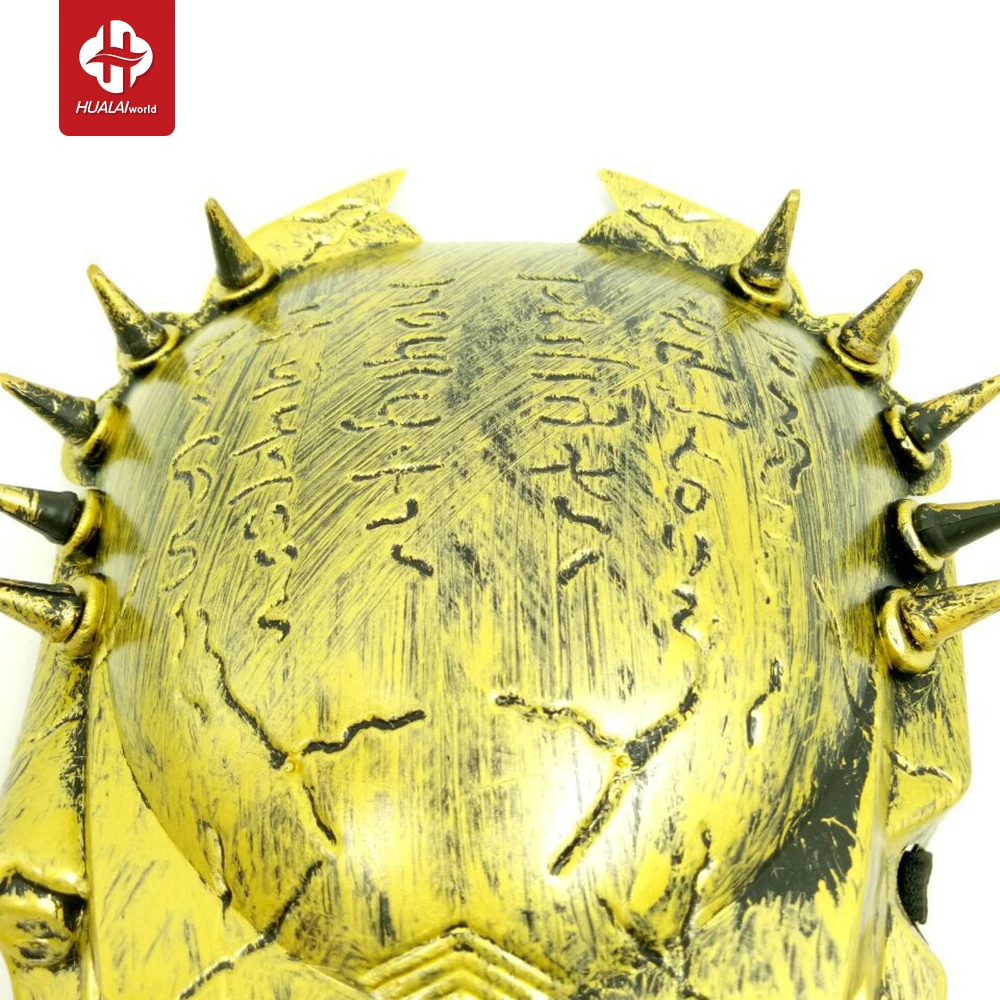 Predator Retro movie-themed horror AVPR Lone Wolf Full-face male PROM party mask silver and gold masquerade