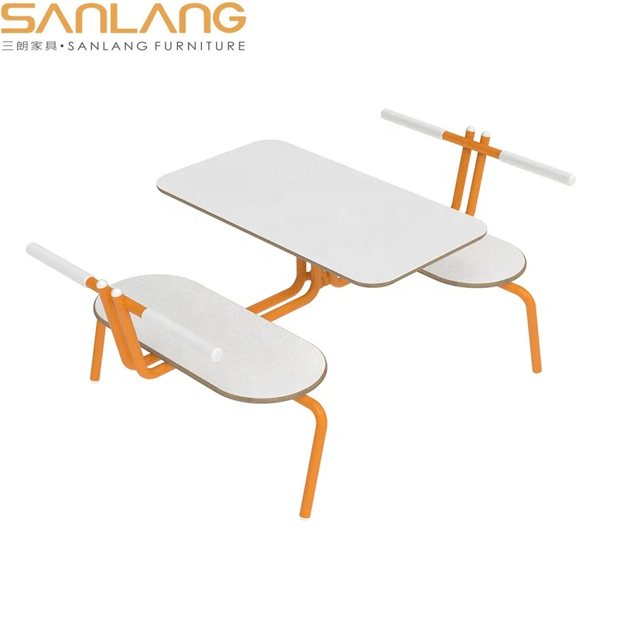 School freight sea freight custom top size color legs coffee set multi-person desk disassembly Siamese dining table and chairs