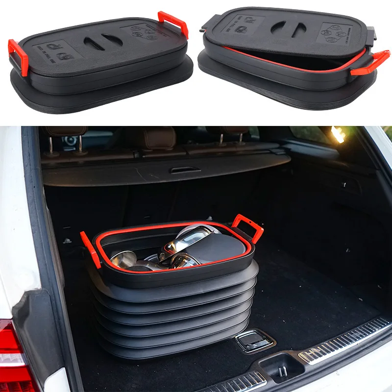 ECS-279 Collapsible Bucket Without lid for Car Using Office Desk Using Foldable Plastic Bucket