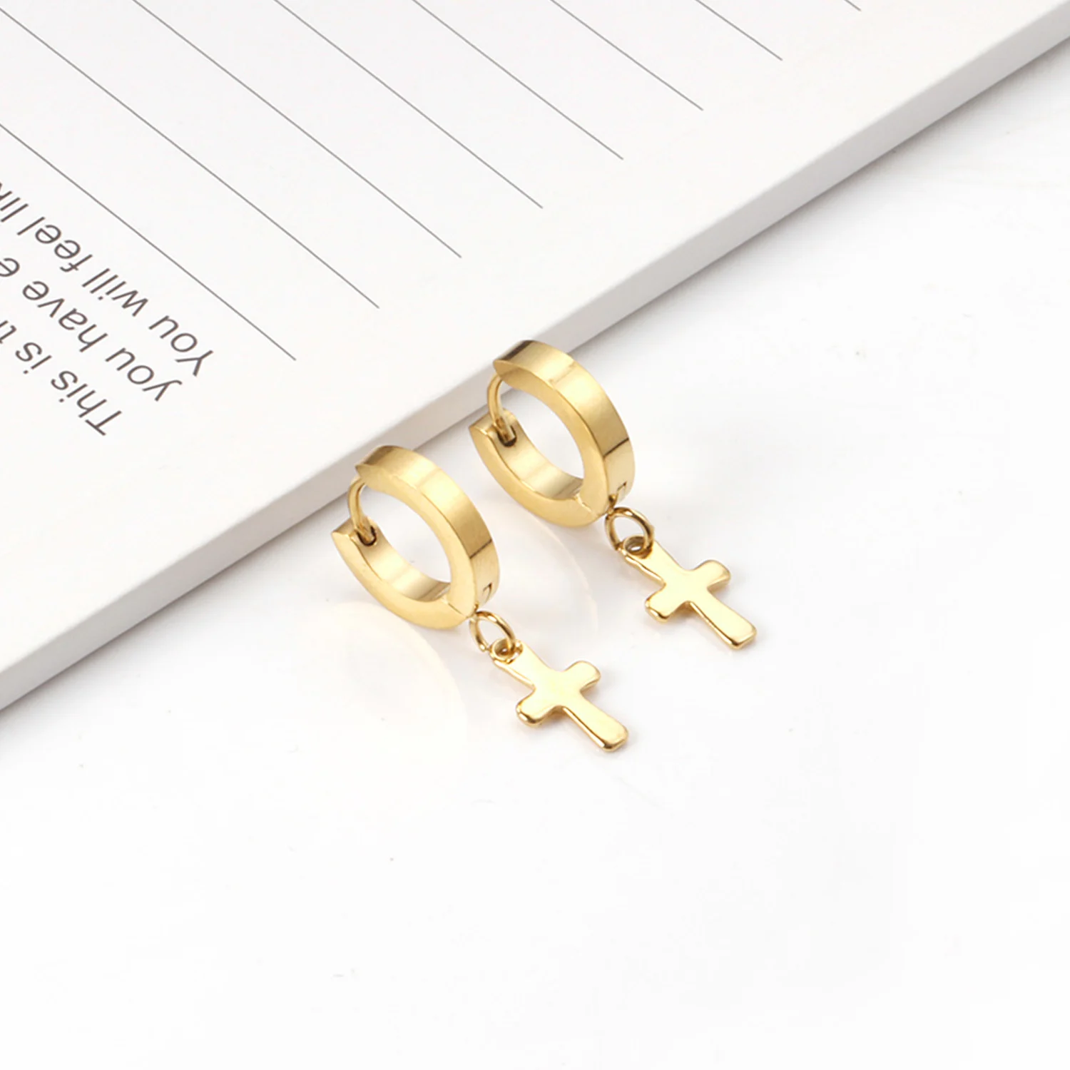 Модные серьги для мужчин и женщин ювелирные украшения 18K позолота нержавеющая сталь матовые в виде колец девушек; Для