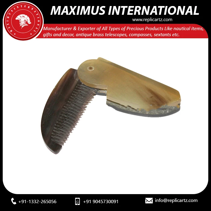 Traveling Folding Bone Comb Hair Care Tool and Detangling Comb Convenient for Travel and Diaper Bags Fun Gift