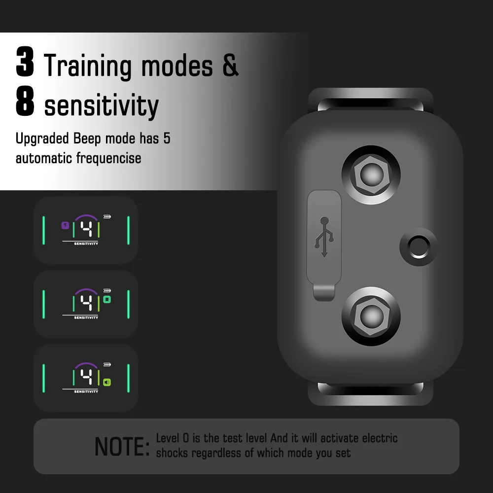 Dog Bark Collar for Large Medium Small Dogs Smart Anti Barking Collar Rechargeable Training Collar with Sensitivity Shock Beep