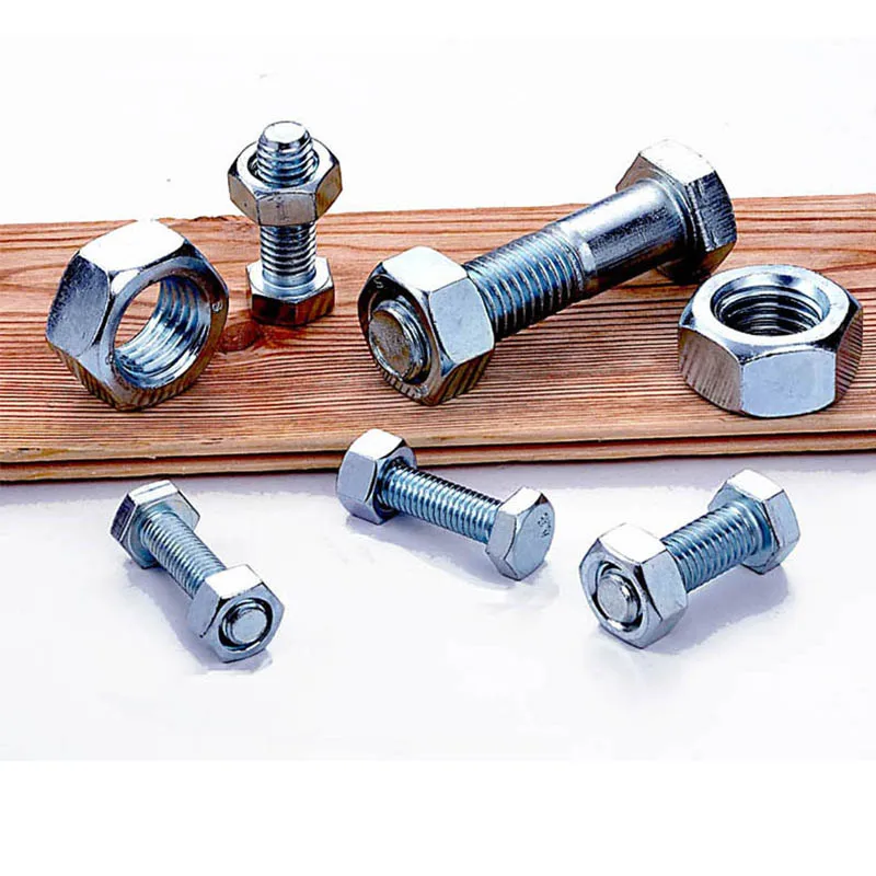 Length 6mm-360mm 3/8'-20' nut and bolts grade 8.8 stainless steel round head nut bolts zinc plated nut bolt