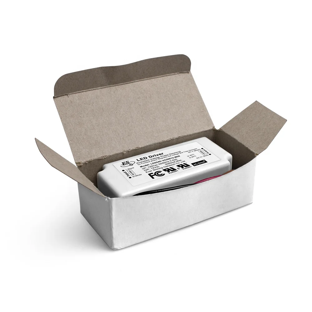 Es Ul Cul 120V Ac 12V 24V Dc 1A 2A 24W Constant Voltage Leading Edge  Triac ELV Dimming Led Driver