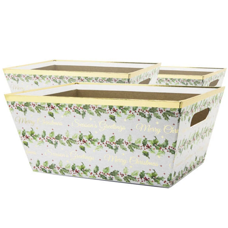 Wholesale Custom Print Hard Paper Pallet Favour Wine And Sweet Packaging Foldable Gift Christmas Paper Box