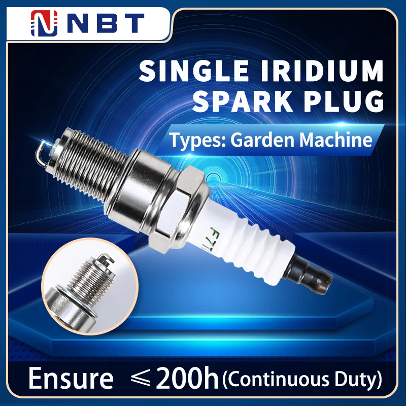 NBT OEM F7TC Single Iridium Spark Plugs for Garden Machine 168F Engines Original Wholesale Spark Plug Engines Part Ignition