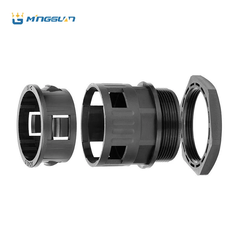 Pipe Fittings, Nylon Plastic Flexible Conduit Fitting, Corrugated Conduit Connector, Straight Connector, AD13.0
