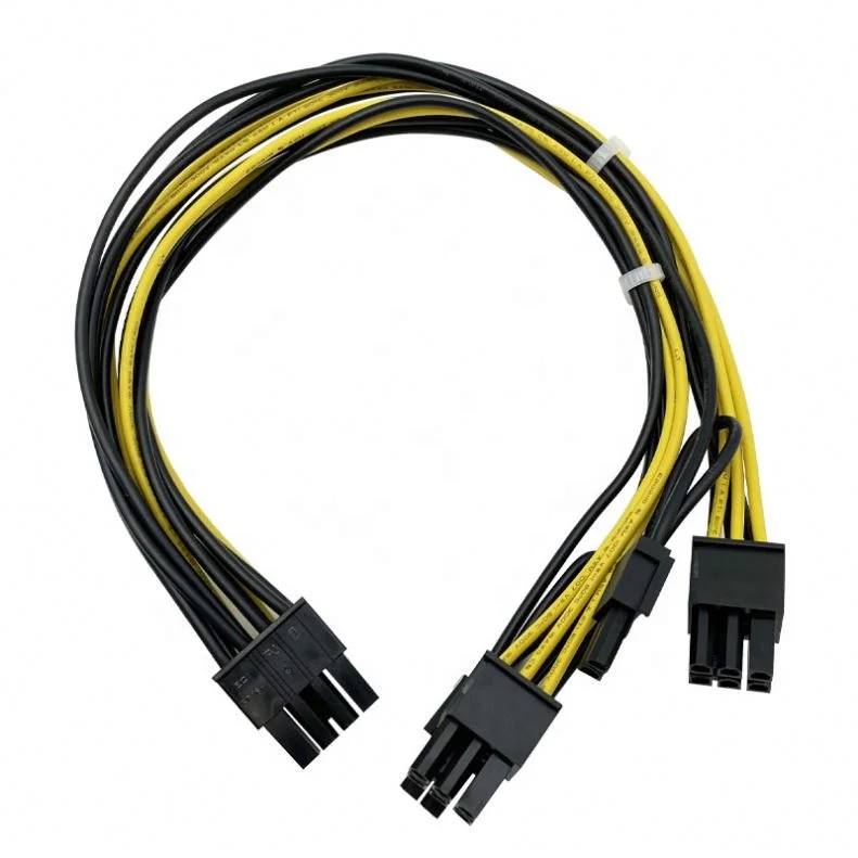 Custom GPU Pcie 8 Pin Power Cable Psu To Dual 6 2 8Pin Extension Splitter Extender Cable Manufacturer