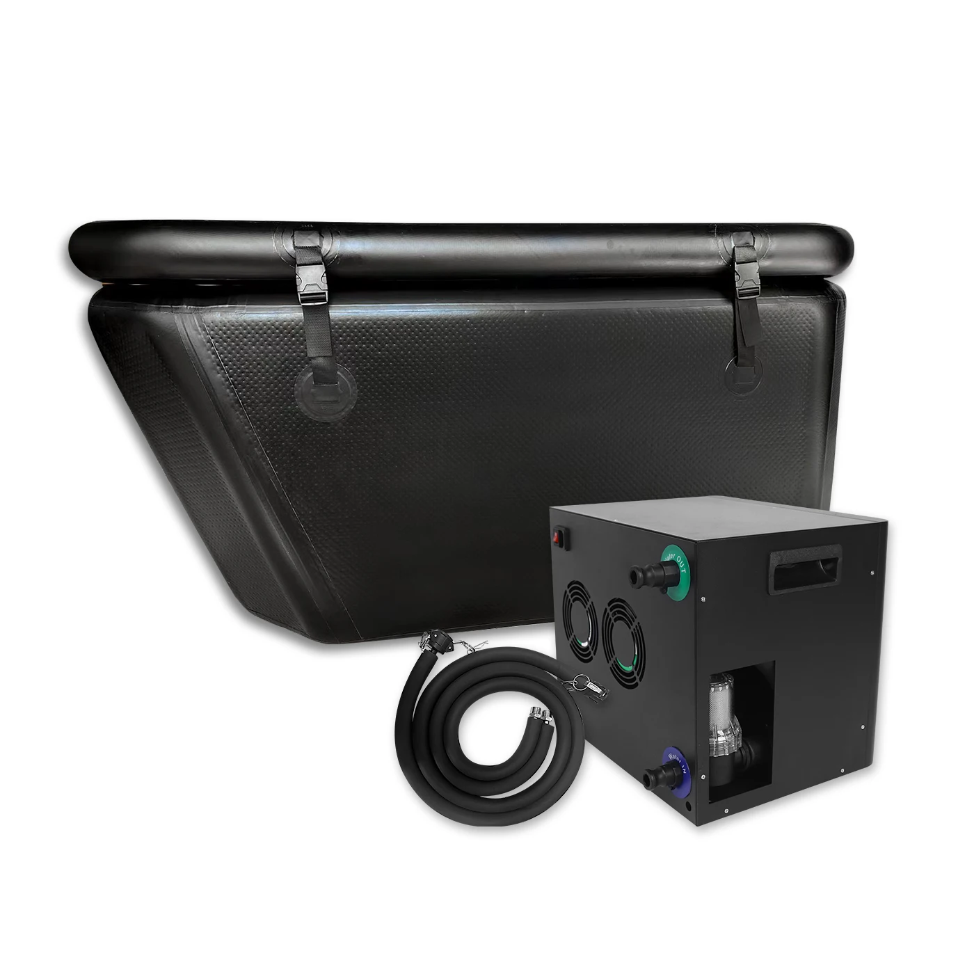 Latest Trapezoid DWF inflatable cold plunge Tub with Chiller Portable Drop Stitch Inflatable Cold Plunge Recovery Tub Fitness