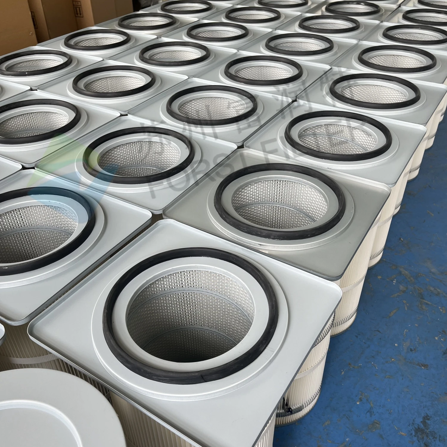 Polyester Square Chuck Industrial Cleaning Spun Bonded Fabric Powder Replacement Air Filter Element