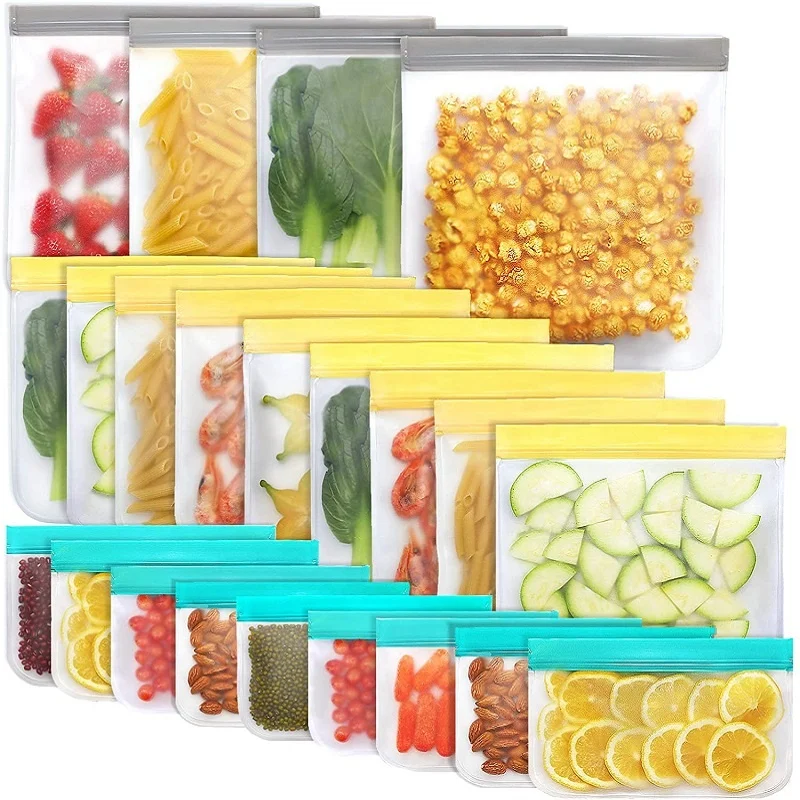 Zip lock Food Grade Flat Freezer Leakproof Sandwich reusable snack pet food storage bag