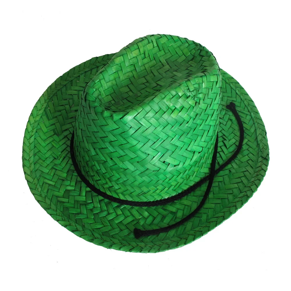 Wholesale New Stylish green palm leaf hat with brand customized color cheap price Sun Hats unisex handmade Summer Straw Hats