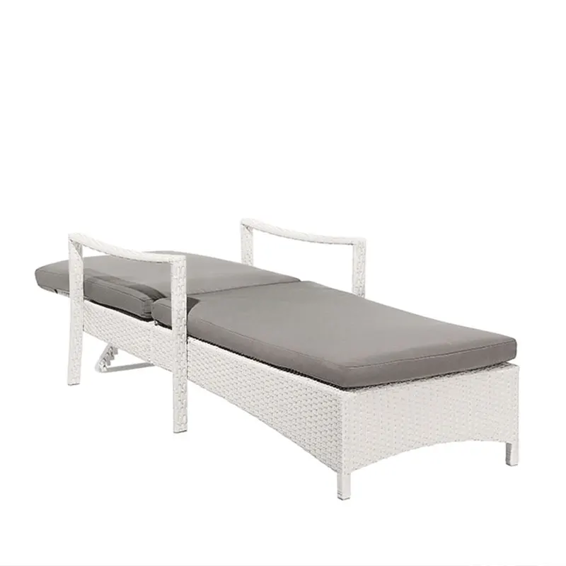 Aluminum luxury swimming pool chair rattan sun lounger