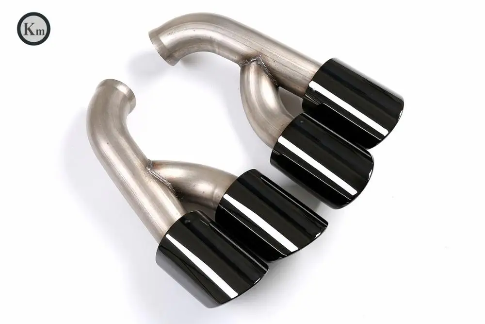 KM  for  Cayenne  GTS style 958  2015-2017  exhaust tip exhaust pipes muffler tips tail pipe black titanium