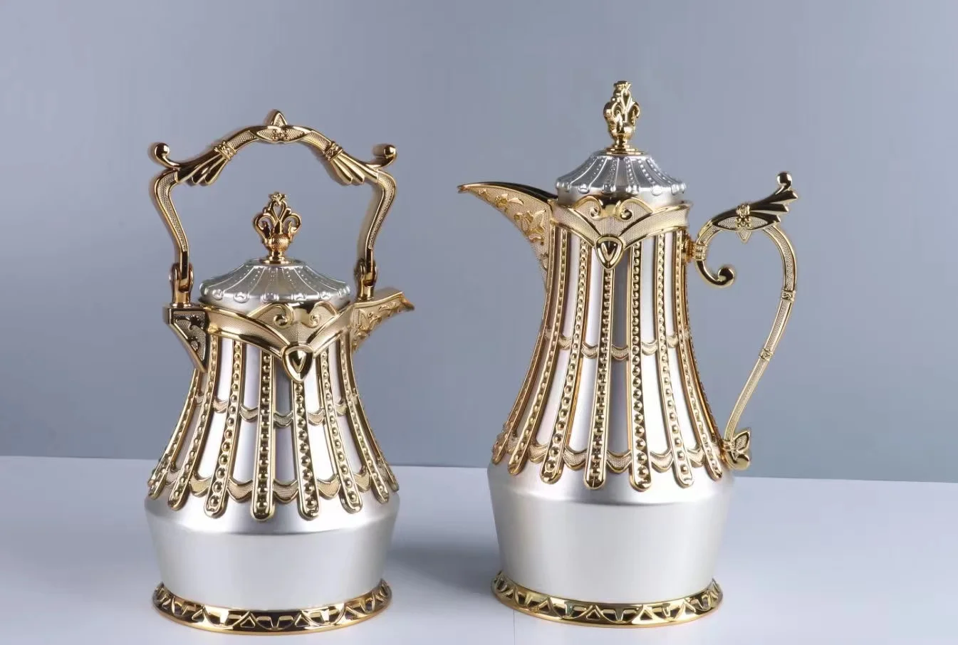 Prime Quality Luxury Arabic Tea & Coffee Thermos Royal Home Utensil Arabic Coffee Dallah And Tea Flask Leather For Ramadan