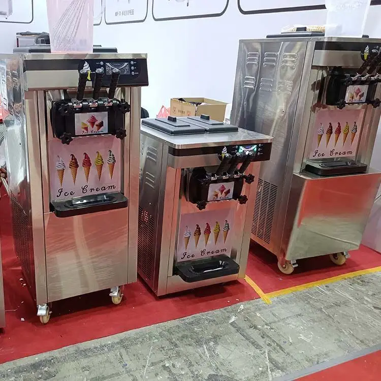 Electric Or Solar Ice Cream Cart Soft Machine 40 Liters Cilindro De Evaporacin Pancake Circular Nozzle Reducer Gearbox House
