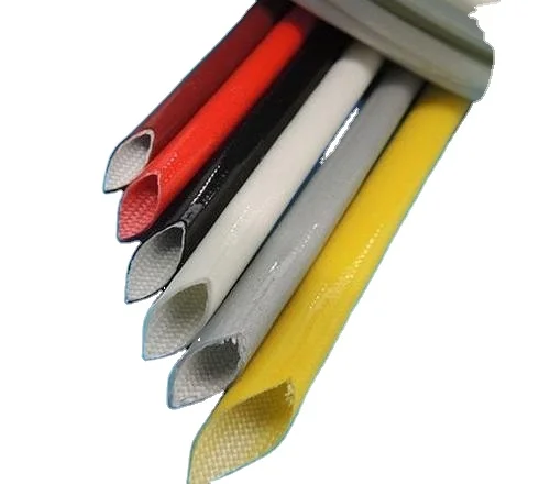 1-25mm White 200 Deg C High Temperature off-Self Casing Pipe Silicone Resin Braided Glass Fiber Sleeve Fiberglass Tube