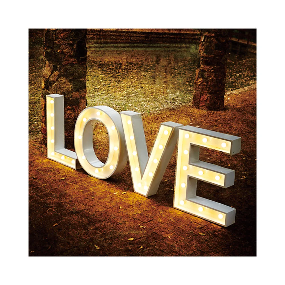 Large Lighted Up Love Bulb Letters Signs marquee tent wedding channel letter giant
