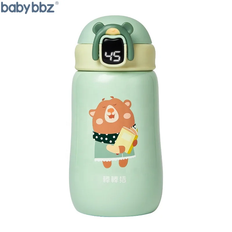 
Babybbz Cartoon Flask Travel Mug for School Children Thermos Smart Cup LED Temperature Display Kids Water Bottle 