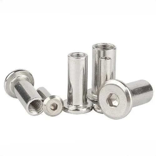 High Quality Decorative Book Iron Binding Chicago Male and Female Nail Combination Nickel Plated Screws Sex Bolt