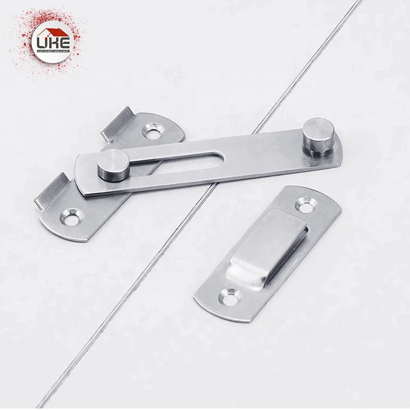 Gate Latch Lock For Door Stainless Steel Safety Flip Locks Screws Cabinet Closet Sliding Doors Furniture Accessories