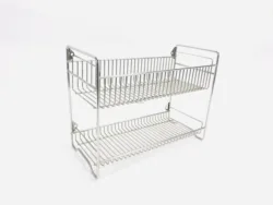 Stainless Steel Mesh Spice Rack 2 Tier Kitchen Seasoning Rack Organizer Spice Holder Wire Basket